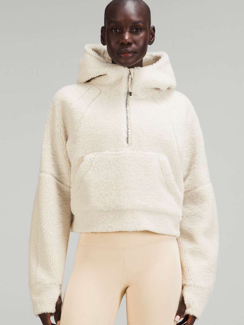 Scuba 1/2 Zip Hoodie - Cream